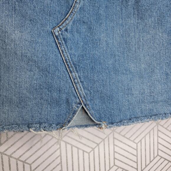 ASOS High Waisted Blue Jean Pelmet Skirt Sz 0 - Picture 5 of 8